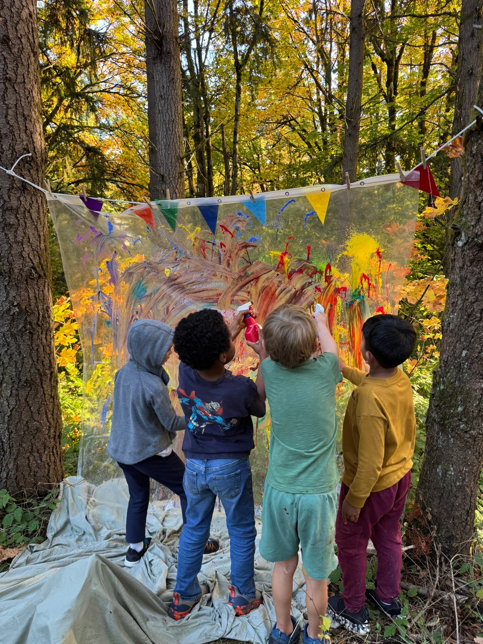 Forest Explorers kids exploring